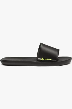 Rider Mules de piscine fille unies logo fluo –