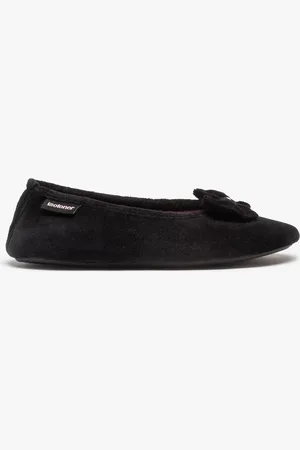 Isotoner Chaussons femme ballerines unies en velours -