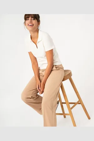 Gémo Pantalon de tailleur droit en maille souple femme