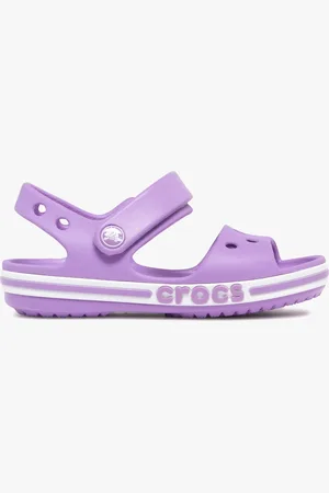 Crocs Sandales fille de plage avec bride scratch et à semelle épaisse Bayaband Sandal -