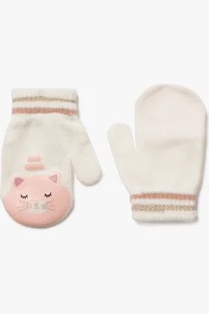 Gémo Moufles imprimées chat à paillettes bébé fille