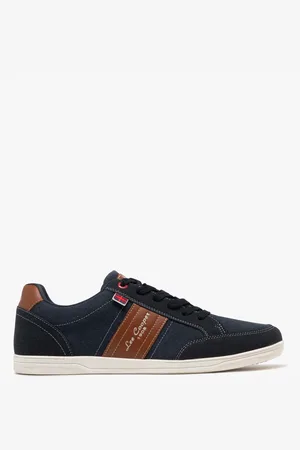 Lee Baskets homme en toile basse style denim à bande contrastante -
