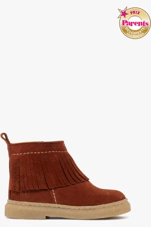 NA! Boots bébé fille en cuir suédé à franges et à zip -