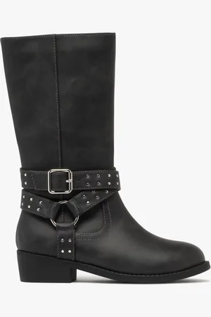 Gémo Bottes fille à zip avec brides cavalières fantaisie