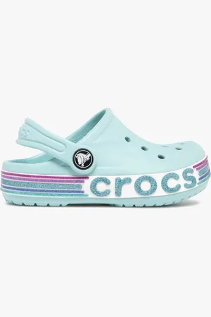 Crocs Sabots souples fille à semelle épaisse et pailletée Bayaband Rainbow Glitter -