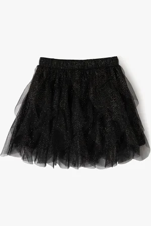 Gémo Jupe courte à volants en tulle pailletés fille