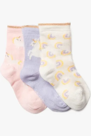 Gémo Chaussettes à motifs licorne bébé fille (lot de 3)