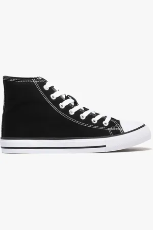 FOLLOW ME Baskets montantes en toile sur semelle bicolore femme