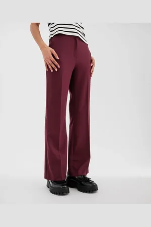 Gémo Pantalon de tailleur droit en maille fluide et extensible femme