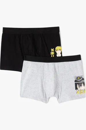 Gémo Boxers unis contenant du coton biologique garçon (lot de 2)