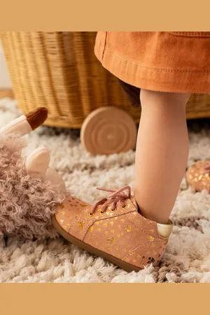 NA! Chaussures premiers pas en cuir pailleté bébé fille -
