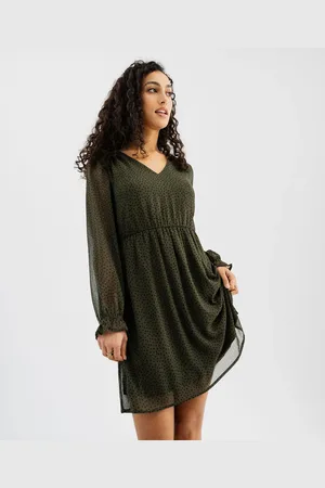 Gémo Robe imprimée en voile à manches longues femme