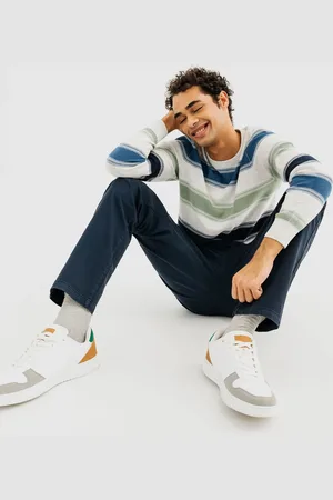 Gémo Pull rayé à col rond en maille fine homme