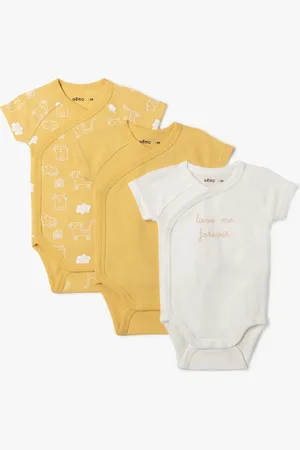 Gémo Body bébé manches courtes fermeture croisée (lot de 3)
