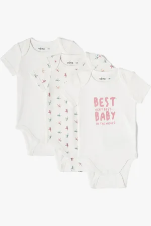 Gémo Body bébé à manches courtes et col US à motif (lot de 3)