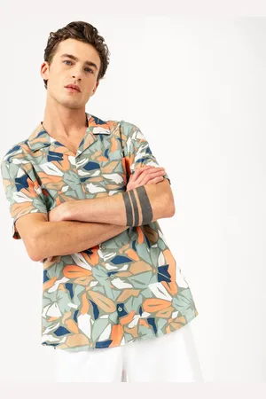 Gémo Chemise manches courtes et col cubain en viscose imprimée homme