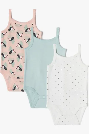 Gémo Body bébé à bretelles imprimé (lot de 3)