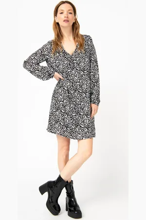 Gémo Robe à manches longues et col V femme