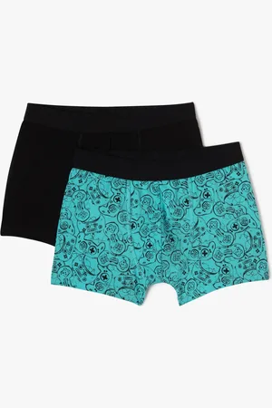 Gémo Boxer en coton stretch uni/imprimé garçon (lot de 2)