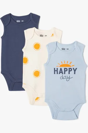 Gémo Body sans manches encolure américaine bébé garçon (lot de 3)