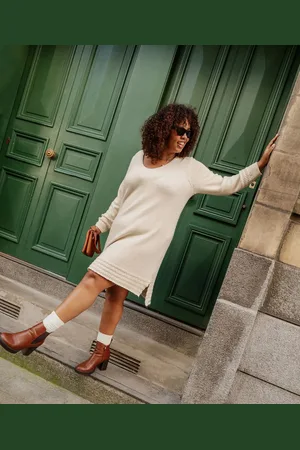 Gémo Robe pull à manches longues et finitions fantaisie femme grande taille