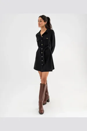 Gémo Robe chemise manches longues esprit saharienne femme