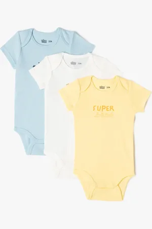 Gémo Body à manches courtes avec message bébé garçon (lot de 3)