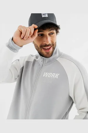 Gémo Sweat zippé de sport à col montant en matière extensible homme