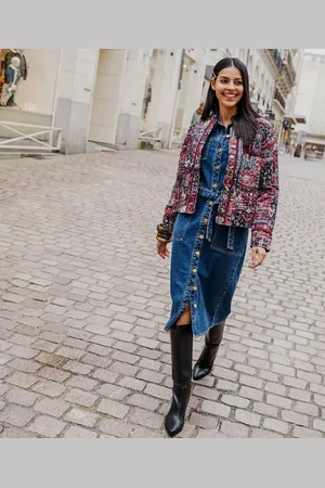 Gémo Robe en denim à manches longues femme
