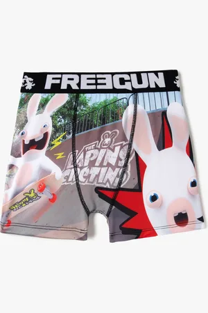 Freegun Boxer en microfibre imprimé Les Lapins Crétins garçon -