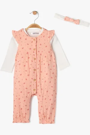 LuluCastagnette Ensemble 3 pièces salopette et body bébé fille -
