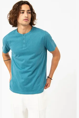Gémo Tee-shirt manches courtes col tunisien homme
