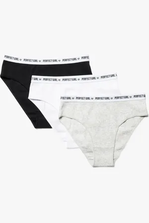 Gémo Culotte en maille côtelée avec ceinture imprimée fille (lot de 3)