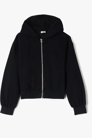 Gémo Sweat zippé à capuche coupe courte fille