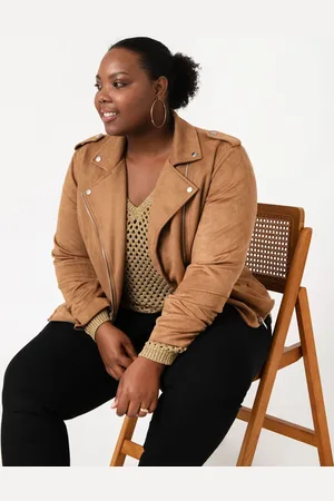 Gémo Pull ajouré col V en maille scintillante femme grande taille