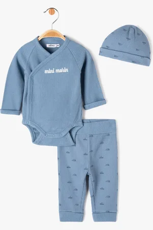 Gémo Ensemble naissance évolutif 3 pièces : body + legging + bonnet bébé