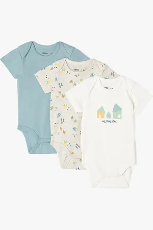 Gémo Body à manches courtes à motifs maison bébé garçon (lot de 3)