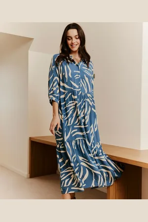 Gémo Robe à manches 3/4 imprimée en viscose femme