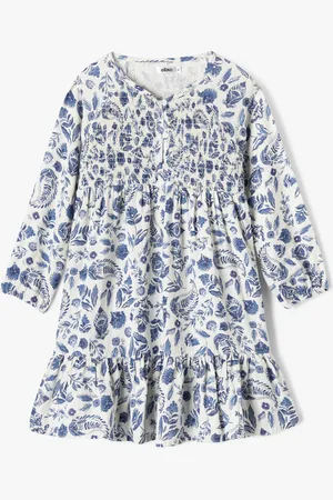 Gémo Robe à manches longues fleurie et pailletée fille