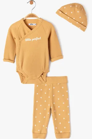 Gémo Ensemble naissance évolutif 3 pièces : body + legging + bonnet bébé