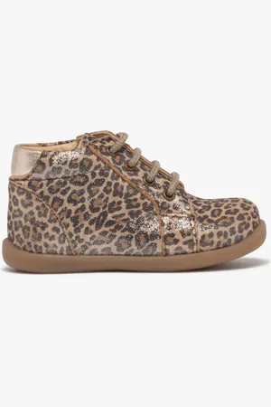 NA! Chaussures premiers pas en cuir pailleté bébé fille -