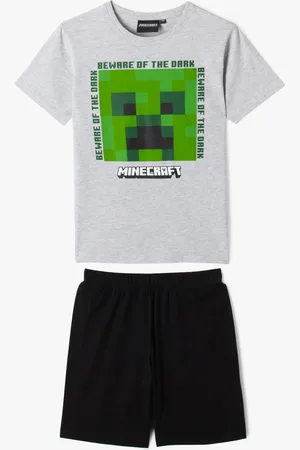 Minecraft Pyjashort bicolore avec motif jeu vidéo garçon -