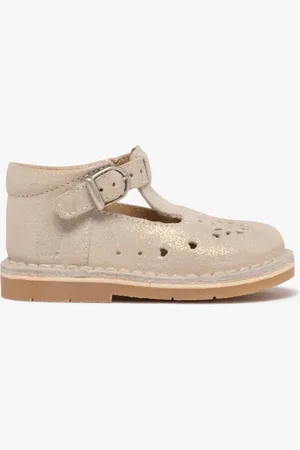 NA! Chaussures babies en cuir pailleté à boucle bébé fille