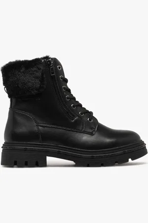 TOM TAILOR Boots fourrées à lacets et zips femme