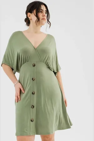 Gémo Robe en maille fluide et extensible col cache-cœur femme grande taille