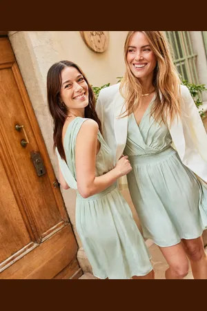 Gémo Robe courte sans manches col cache-cœur femme