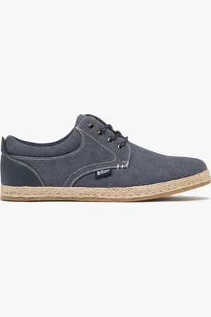 Lee Baskets en toile tige basse avec semelle de corde homme -
