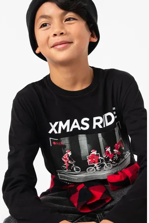 Gémo Tee-shirt à manches longues avec motif Noël garçon