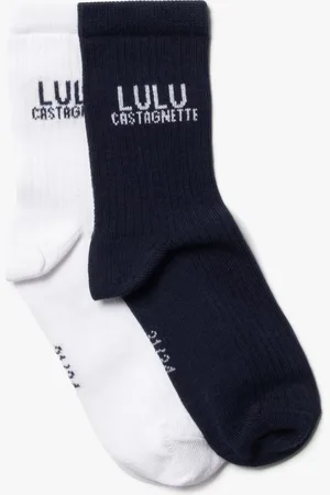 LuluCastagnette Chaussettes avec inscription sur la tige garçon (lot de 2) -