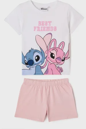 Disney Pyjashort bicolore à motif Stitch et Angel fille - Disney